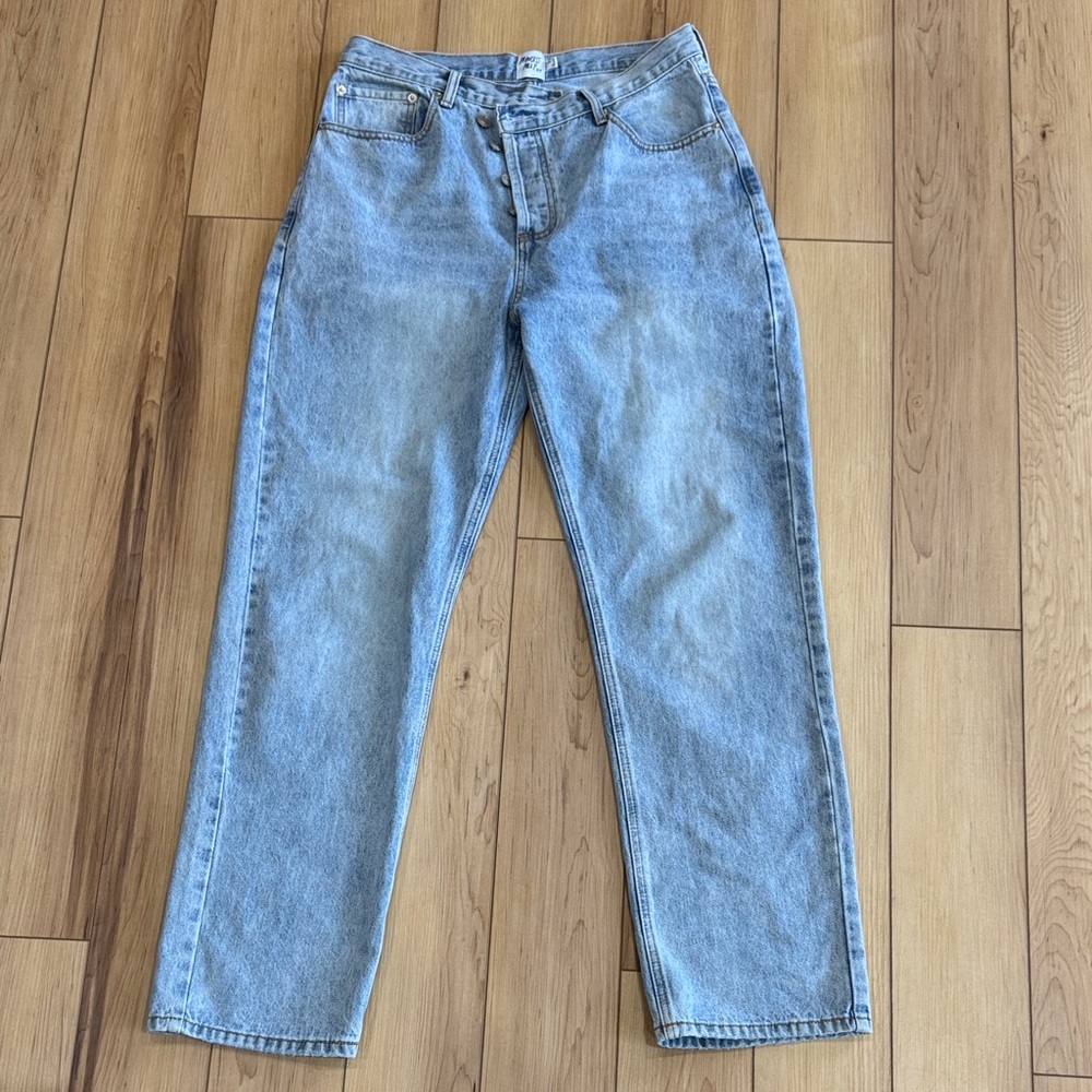 Princess Polly Light Blue Woman's Straight Jeans